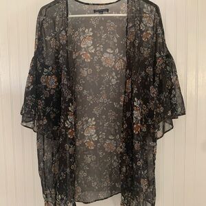AE Floral Sheer Kimono Cardigan